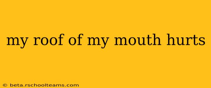 my roof of my mouth hurts