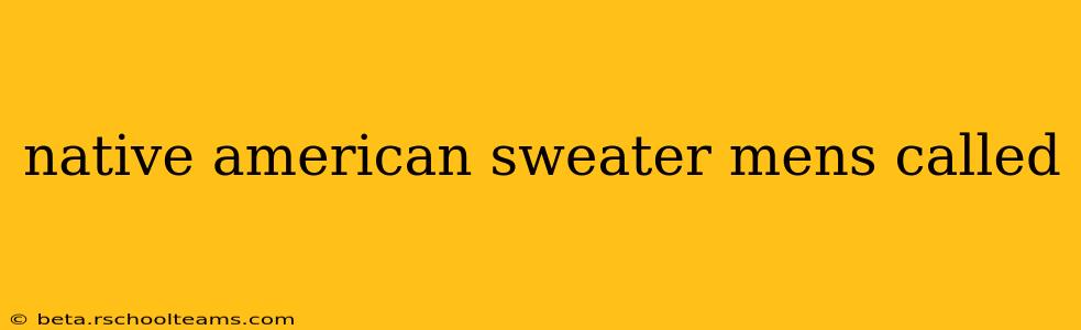 native american sweater mens called