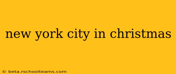 new york city in christmas
