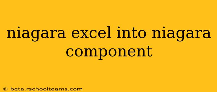 niagara excel into niagara component