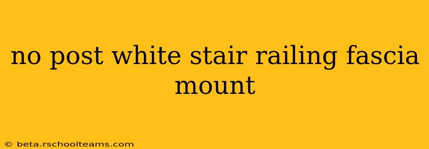 no post white stair railing fascia mount