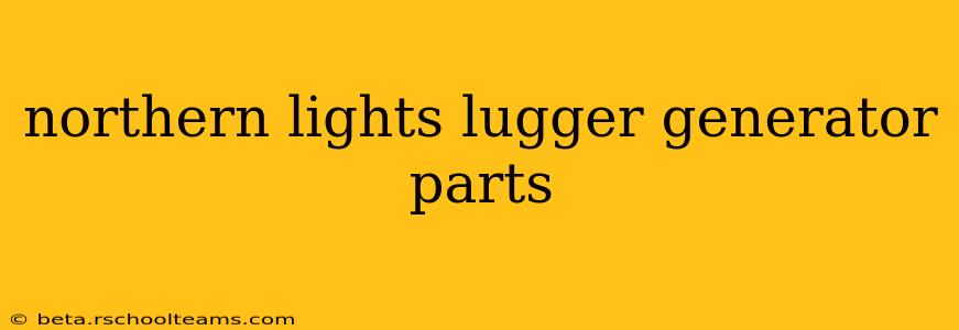 northern lights lugger generator parts