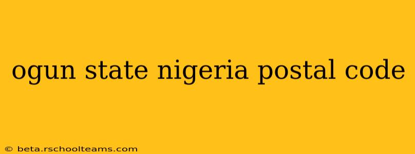 ogun state nigeria postal code