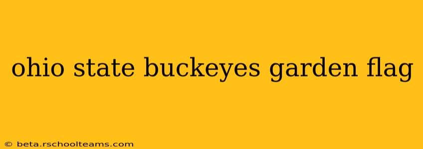 ohio state buckeyes garden flag