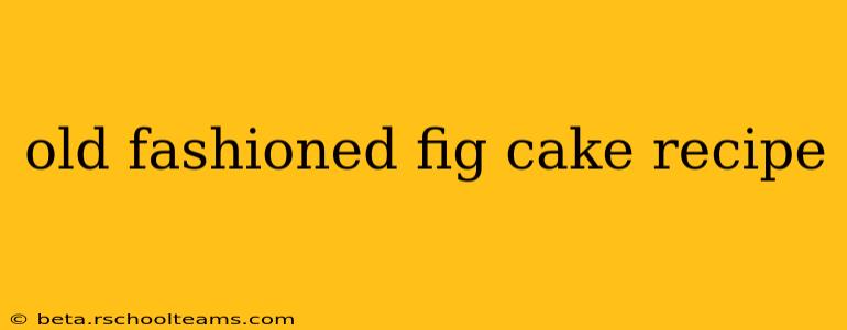 old fashioned fig cake recipe