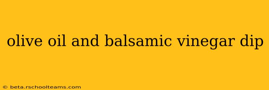 olive oil and balsamic vinegar dip