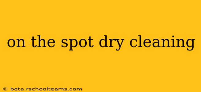 on the spot dry cleaning
