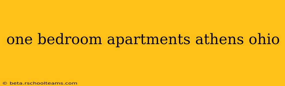 one bedroom apartments athens ohio