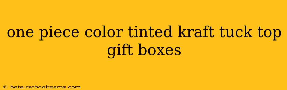 one piece color tinted kraft tuck top gift boxes