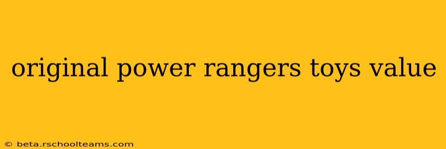original power rangers toys value