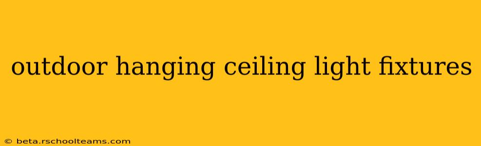 outdoor hanging ceiling light fixtures
