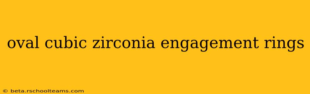 oval cubic zirconia engagement rings
