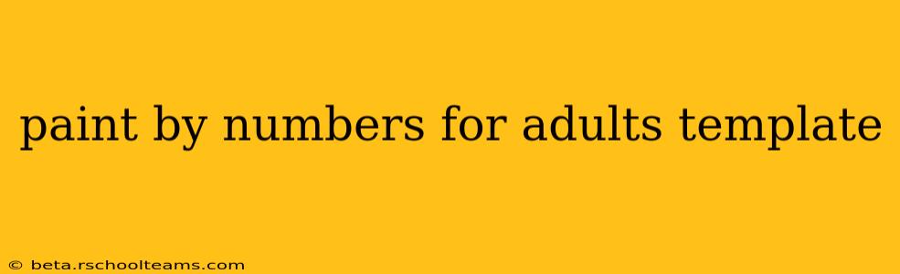 paint by numbers for adults template
