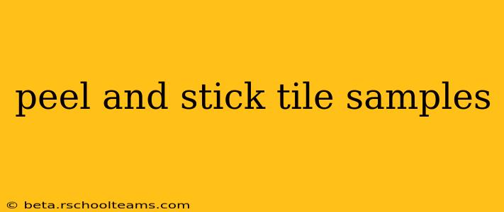 peel and stick tile samples