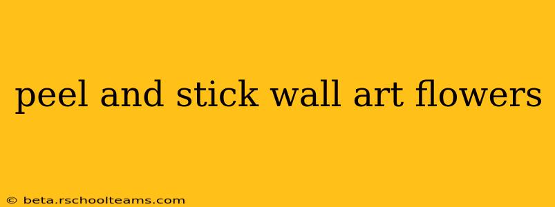 peel and stick wall art flowers