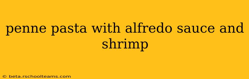 penne pasta with alfredo sauce and shrimp