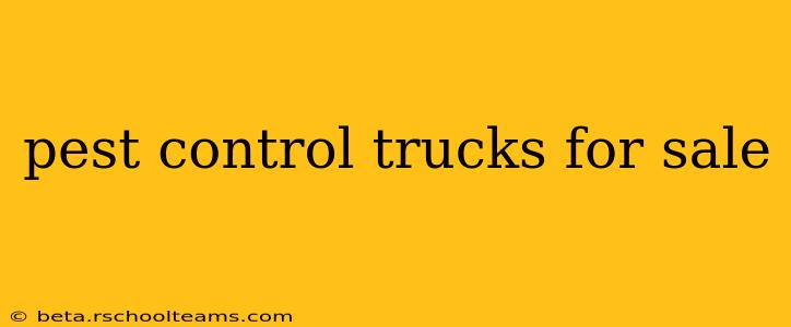 pest control trucks for sale