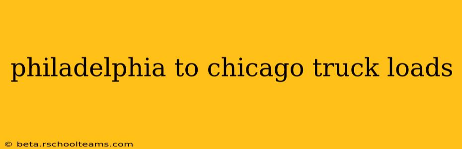 philadelphia to chicago truck loads