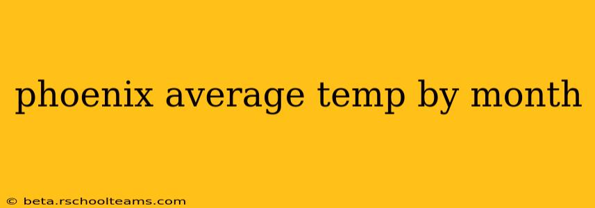 phoenix average temp by month