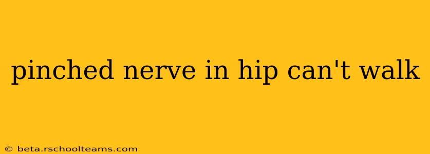 pinched nerve in hip can't walk