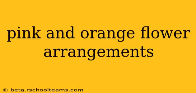 pink and orange flower arrangements