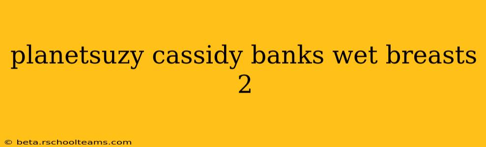 planetsuzy cassidy banks wet breasts 2 planetsuzy cassidy banks wet breasts 2