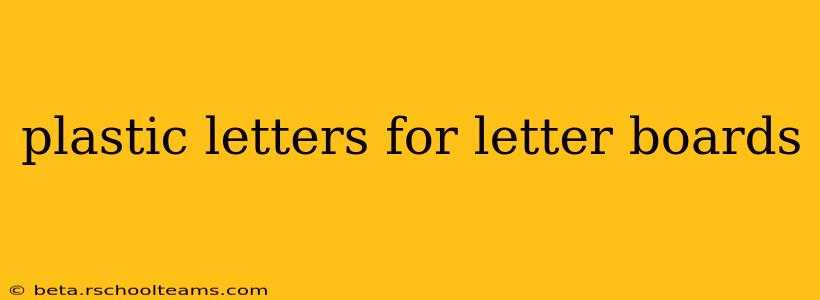plastic letters for letter boards