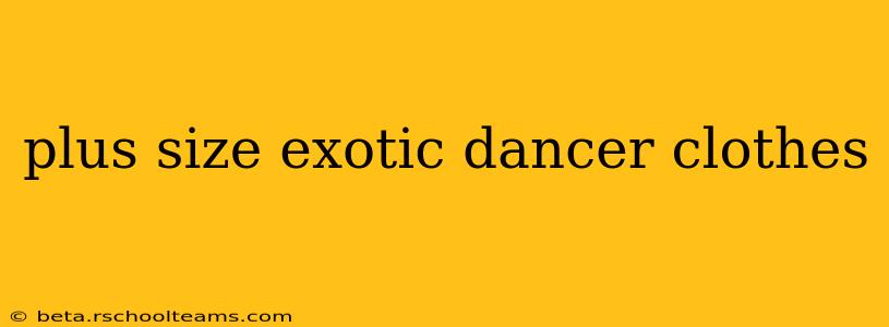 plus size exotic dancer clothes