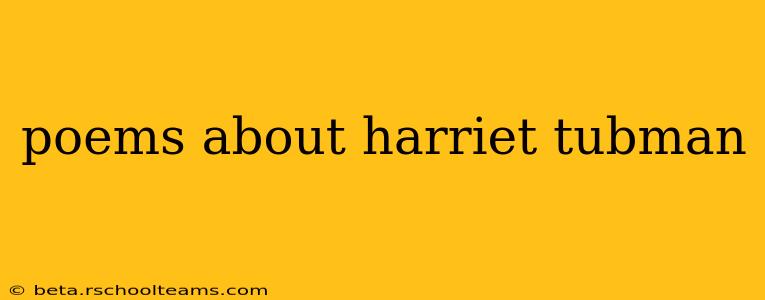 poems about harriet tubman