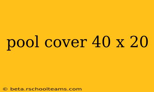pool cover 40 x 20