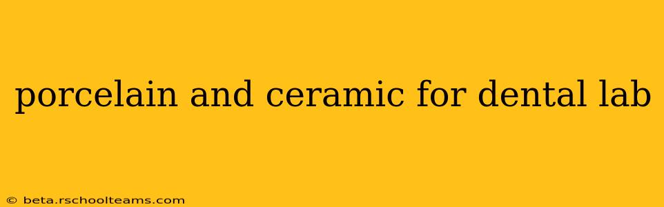 porcelain and ceramic for dental lab