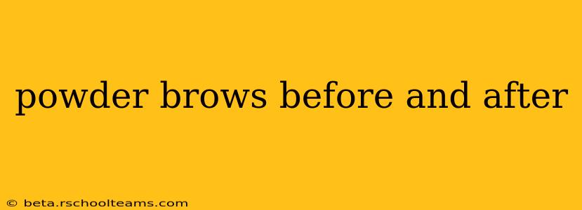 powder brows before and after