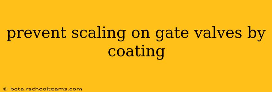 prevent scaling on gate valves by coating