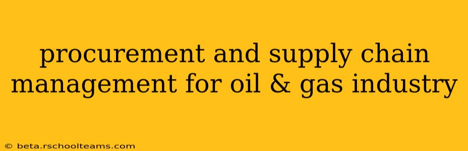 procurement and supply chain management for oil & gas industry