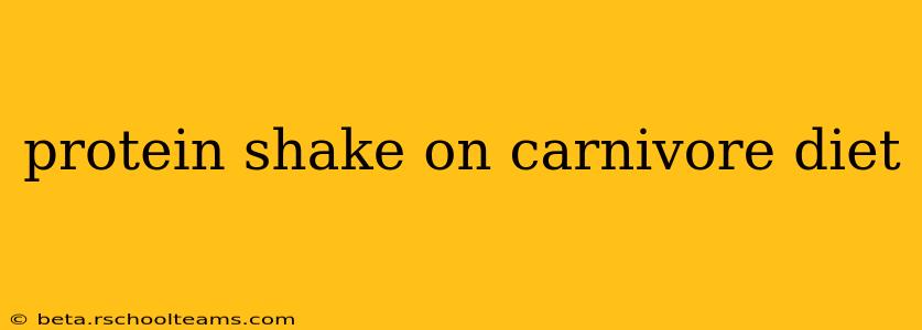 protein shake on carnivore diet
