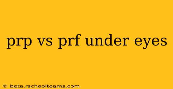 prp vs prf under eyes