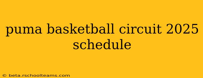 puma basketball circuit 2025 schedule