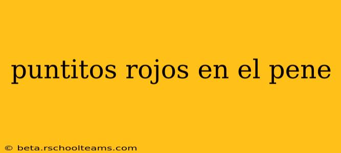 puntitos rojos en el pene