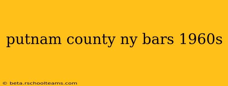 putnam county ny bars 1960s