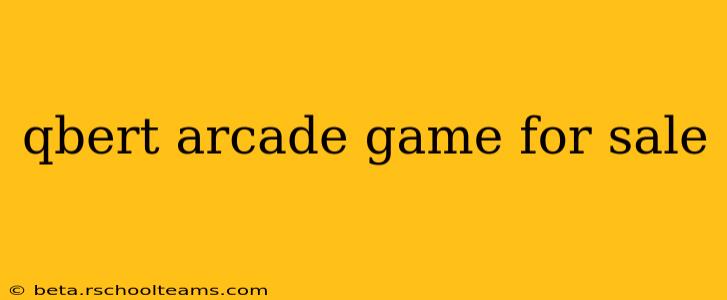 qbert arcade game for sale