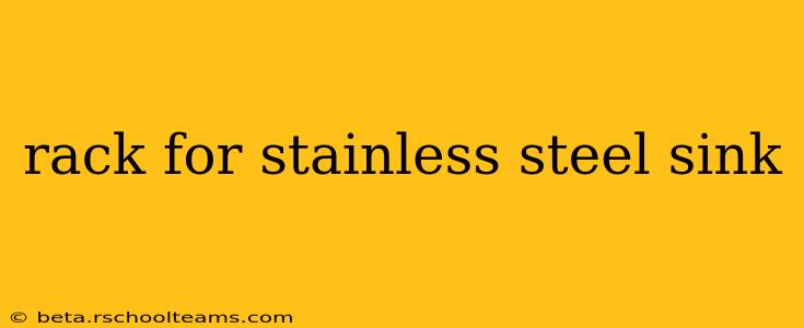 rack for stainless steel sink