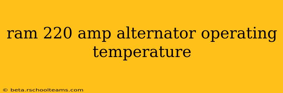ram 220 amp alternator operating temperature