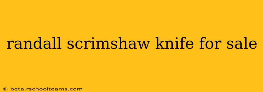 randall scrimshaw knife for sale