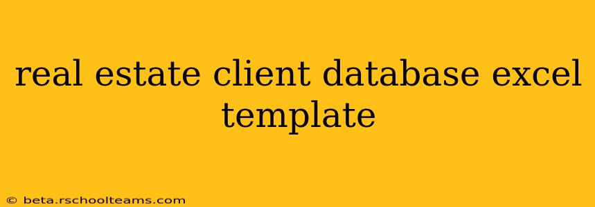 real estate client database excel template