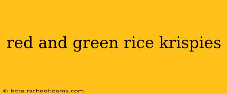 red and green rice krispies