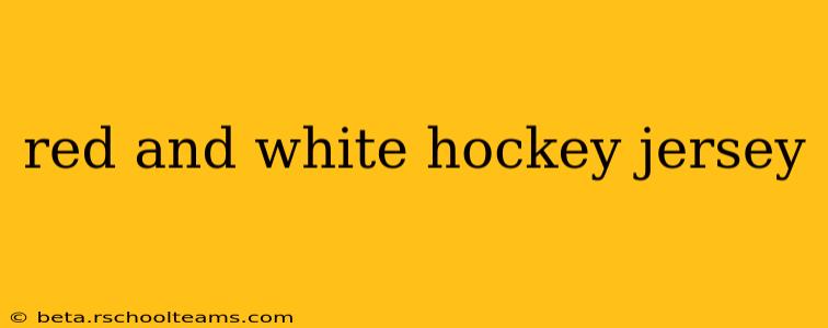 red and white hockey jersey