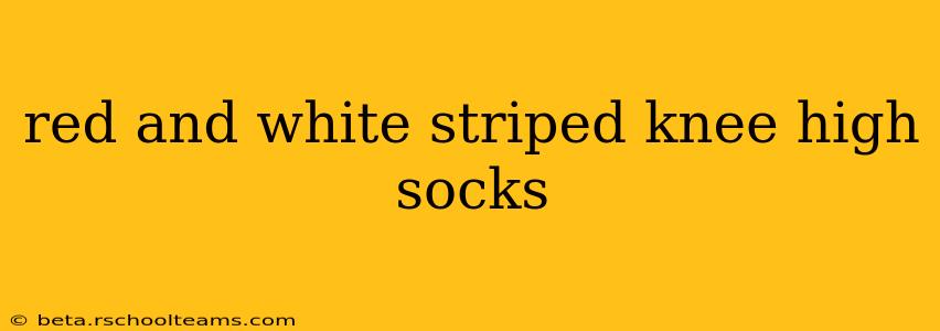 red and white striped knee high socks