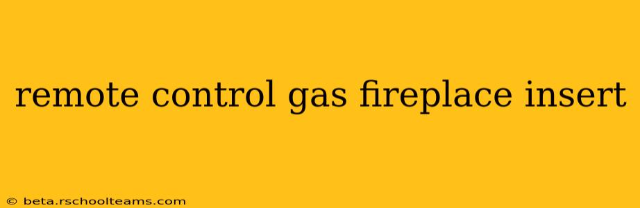 remote control gas fireplace insert