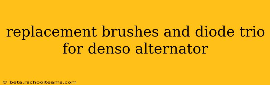 replacement brushes and diode trio for denso alternator