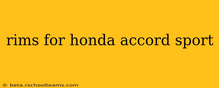 rims for honda accord sport